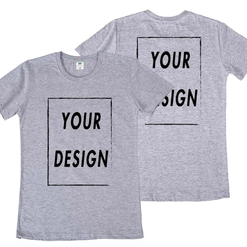 UE Size Custom Team T-shirt for Women, Add Your Own Design in Front and Back, Print and Text, High-quality T-shirt for Men